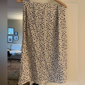Leopard Satin Skirt